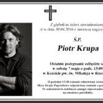 Ostatnie pożegnanie Piotra Krupy